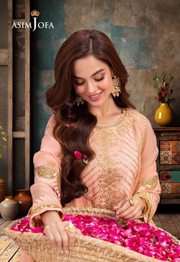 Ajem-20 embroidered organza 3 pcs - Andaz By Uneza Fazeel
