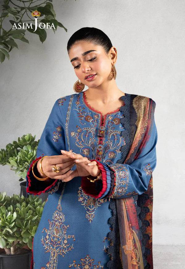 Ajra-27 embroidered jacquard 3 pcs - Andaz By Uneza Fazeel