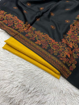 Pashmina 3PC Suit Design 21 Black & Mustard