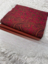 Pashmina 3PC Suit Design 29 Red Paisley