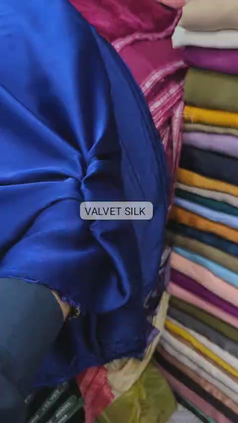 Chromatic colour marble silk (velvet silk)