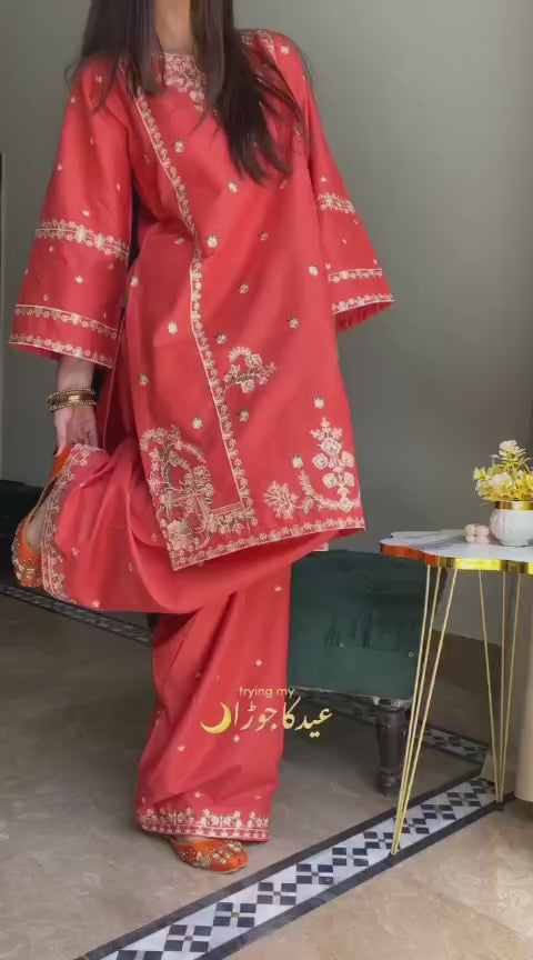 JANNAT EMBROIDERY 2PC (FARSHI)