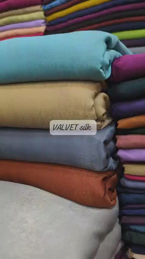 Chromatic colour marble silk (velvet silk)