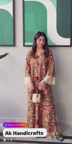 KASHMIRI PASHMINA EMBROIDERED KAFTAN