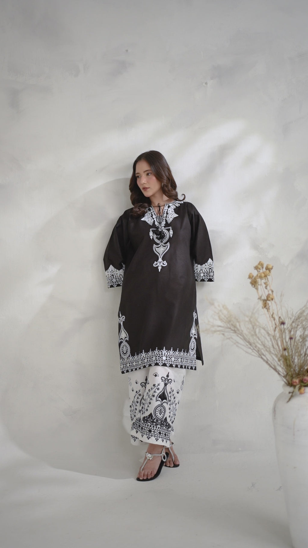 AIZA EMBROIDERY PREMIUM COLLECTION – 2PC (SHORT SHIRT & PLAZO)