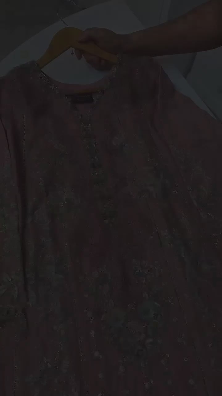 Restocked Luxury Chiffon 3PC Ready to Wear Suit With Digital Printed Dupatta & Grip Palazzo